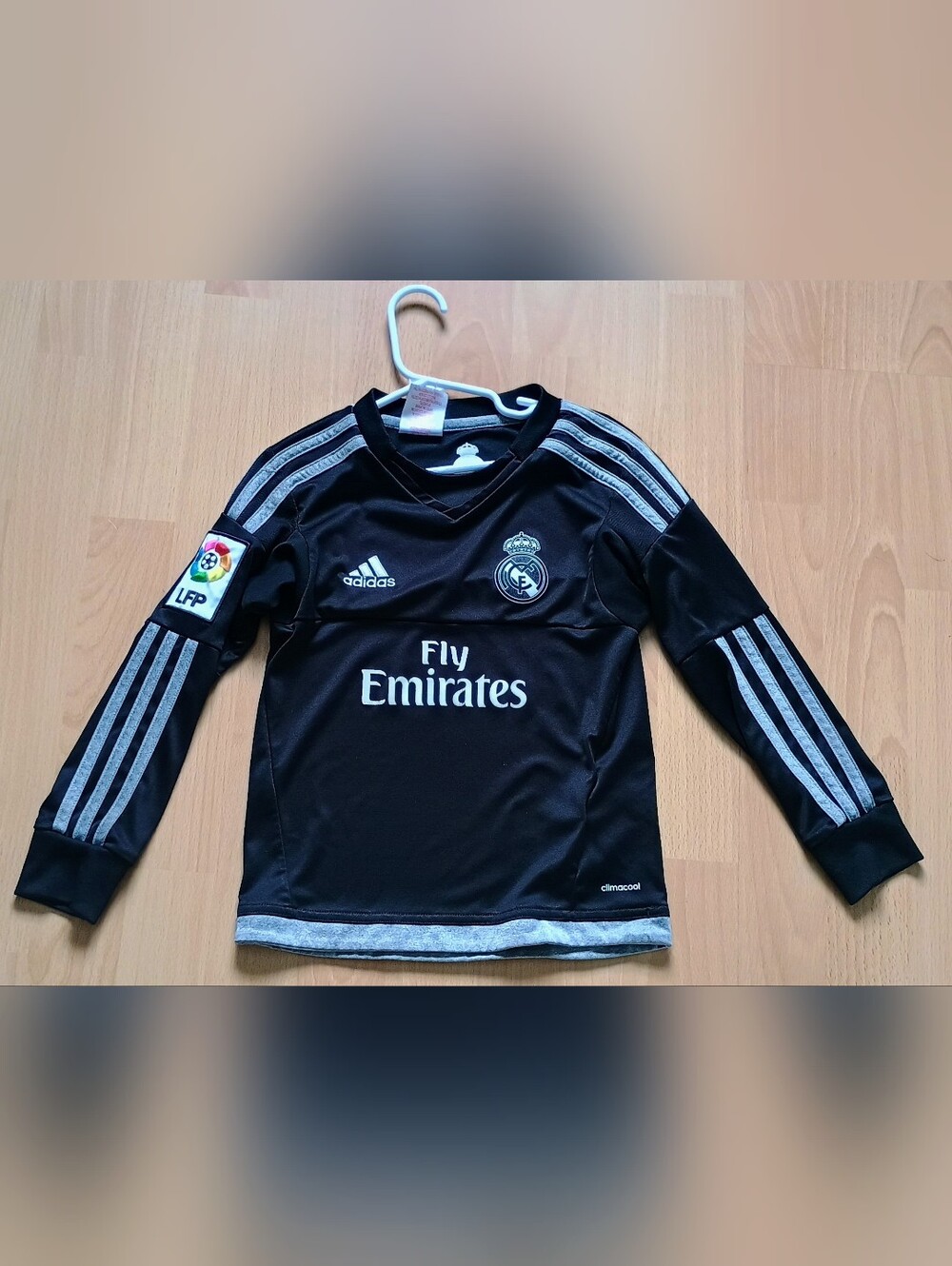 Adidas Real Madrid Kids Black Long Sleeve Goalie Jersey XXS